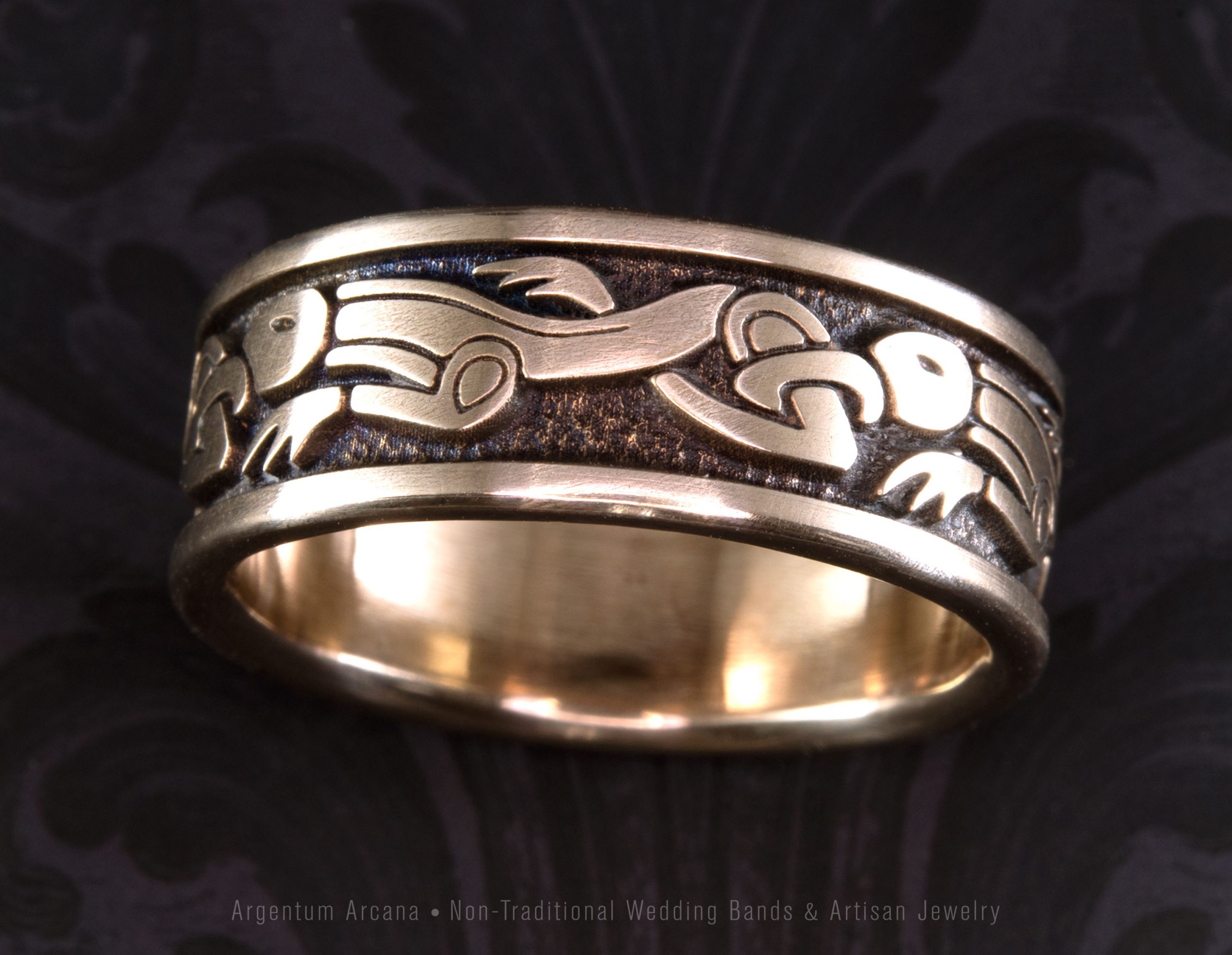 Bronze Anglo Saxon Dragon Ring